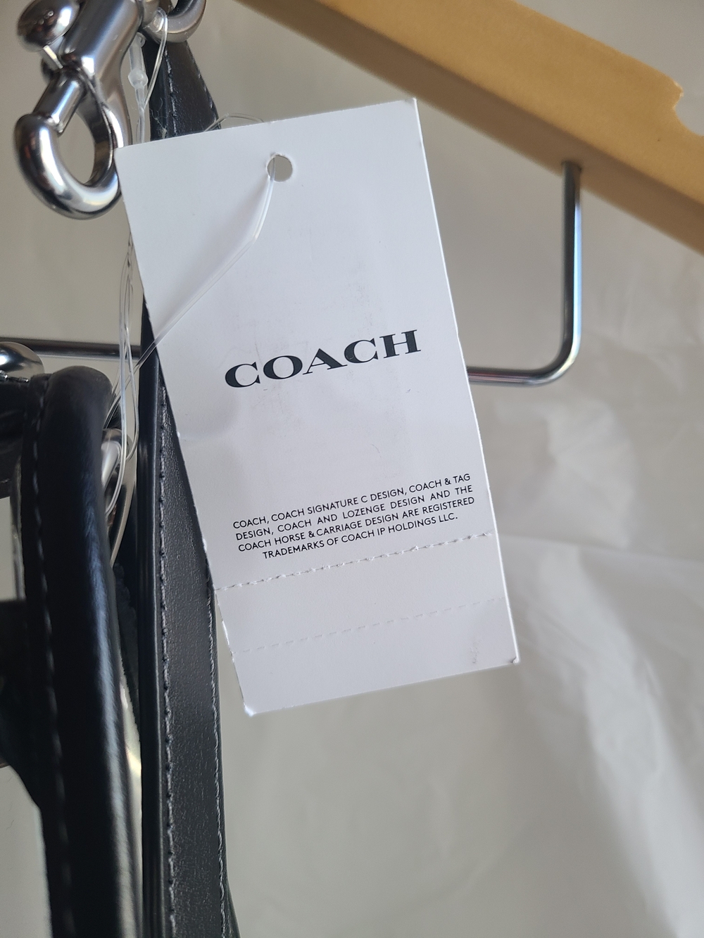 Coach Stadium Swinger Clear PVC Black Leather Crossbody NWT - Picture 9 of 10